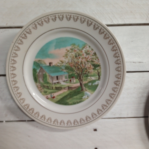 Set of 2 Currier & Ives Collectible Seasons Decorative Plates Spring and Summer - Picture 6 of 12